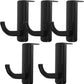 Angoily 20 Pcs Headphone Hook, Self Adhesive Plastic Computer Gaming Headset Hanger, Earphones Headset for PC Monitor Screen Edge, Desk Brackets Wall