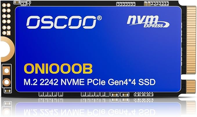 1TB M.2 2242 Gen4x4 NVMe PCIe SSD, Up to 5400MB/s Read, 3D NAND, Compact SSD for Ultrabooks, Laptops, Intel NUC, Lenovo ThinkPad, Dell Latitude, HP EliteBook, Mini PCs, Embedded Systems
