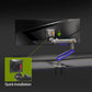 RGB Gaming Monitor-arm for Flat/Ultrawide/Curved Monitors 32 to 60 inch, Heavy Duty Stand Load up to 20 kg, VESA 75/100 mm Monitor-Mount G70-New