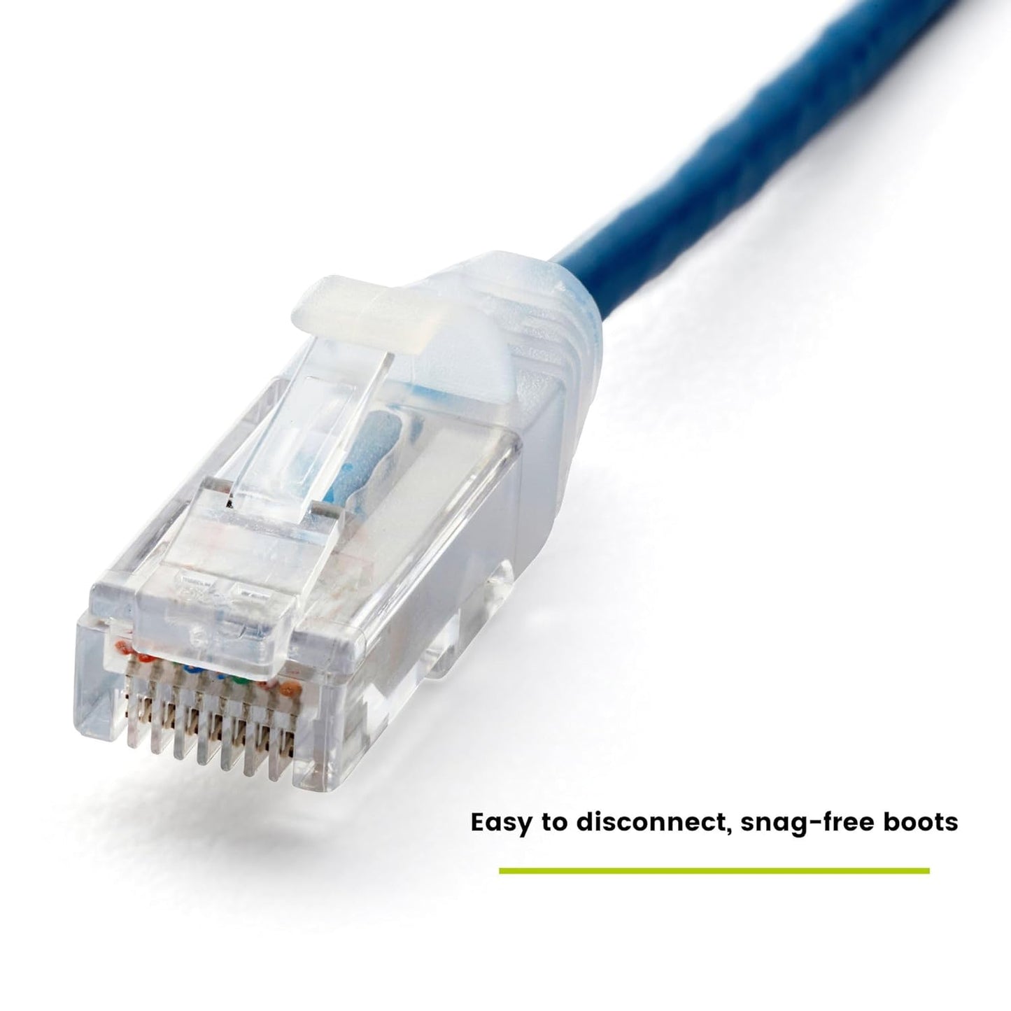 TRUECABLE Cat6 Component Rated Patch Cable, Unshielded (U/UTP), 10ft, Blue, 28AWG Solid Copper, Snagless 10G High-Speed Ethernet Cable, PoE++ 4PPoE 100W, UL Listed, RoHS-3, 5 Pack