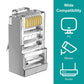 100-Pack Cat 6 Pass Through Shielded RJ45 Connectors with RJ45 Boots Cover (Cat6 Connector/ Cat5e Connector/Ethernet Ends/Cat 6 Ends/ RJ45 Modular Plugs) for Solid or Stranded STP Cable