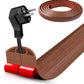 Floor Cord Cover Self Adhesive Cord Hider,10FT Cable Management, Extension Strip Protector for Wires, Prevent Cable Trips for Offices, Gyms, Exhibitions Cavity:0.39"(W) x 0.27"(H) Wood Red Teak