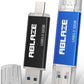 ABLAZE USB C Flash Drive 32GB 2 Pack, Dual USB 3.0+Type C Flash Drive Compatible with iPhone 16/15, Android Smartphone, Computer,Tablet Mac Laptop (2 Pack)