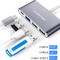 LENTION 4-in-1 USB-C Hub with Type C, USB 3.0, USB 2.0 for 2024-2016 MacBook Pro (M1-M4), iPhone 16-15 New Mac Air/Surface, ChromeBook, More, Multiport Charging & Connecting Adapter (C13, Space Gray)