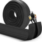Eapele 4 ft Floor Cord Cover Heavy Duty Cable Protector, Easy to Unroll, Prevent Trip Hazard for Home Office or Outdoor Settings (Black)