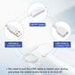 MECCANIXITY USB Extension Cable with ON/Off Toggle Switch 2m USB Male to Female Extension Cord for Desk Lamp Fan LED Light Strip White Pack of 2