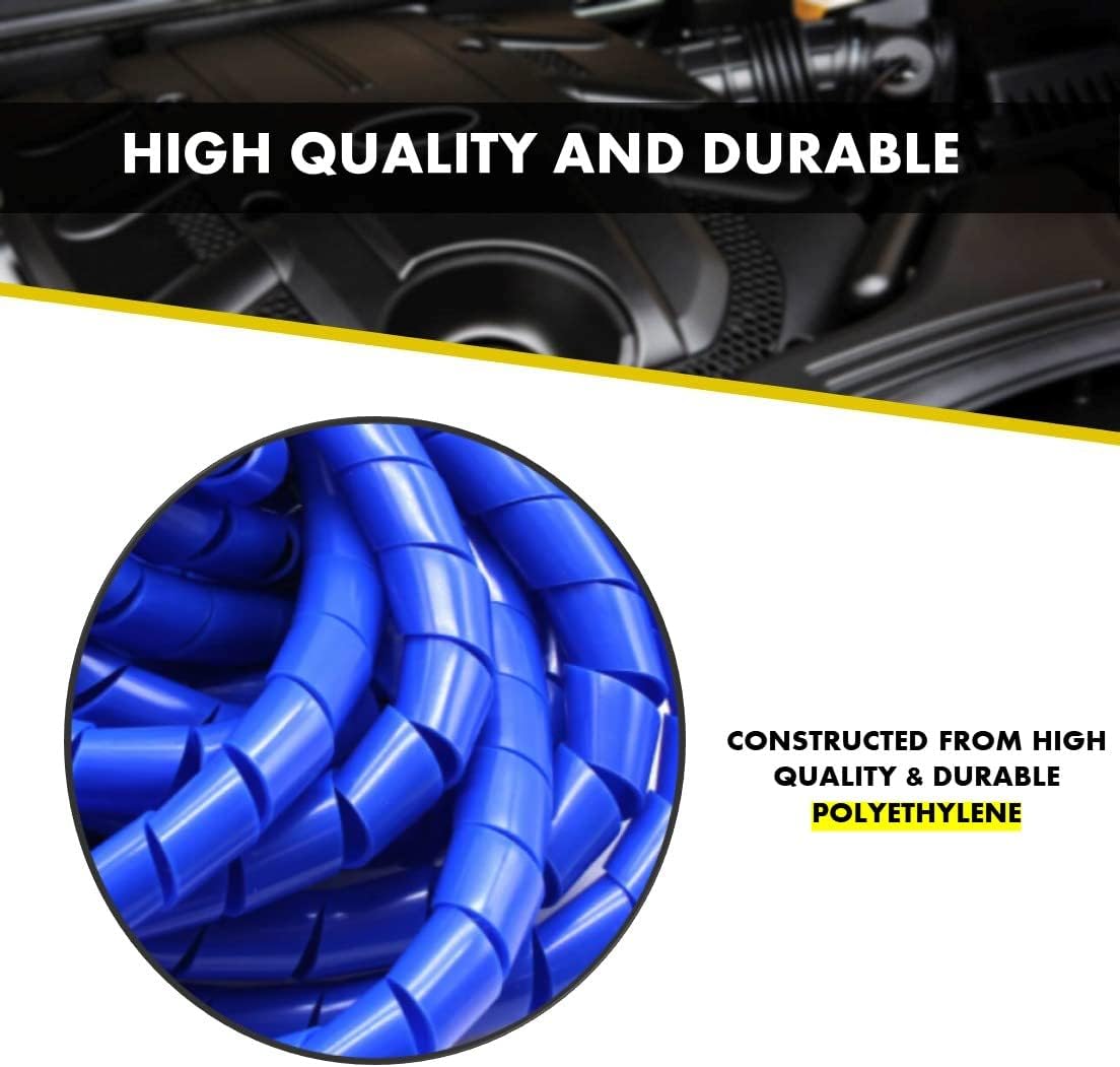 Kable Kontrol Vortex Spiral Cable Wrap - 1/4” Inch 100’ Feet Long - Hose Protector Flexible Polyethylene Wire Conduit Tubing Cable Sleeve Cord Cover to Organize Wires – Black