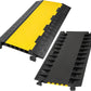 CXRCY 5 Channel Cable Protectors Ramp, 2Pack Cable Ramps,18000lbs Capacity Heavy Duty Rubber Driveway Traffic Speed Bumps Hose Cord Cable Protector Ramp for Wire/Hose/Pipe Hider