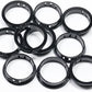 1-9/16"(40mm) Black Snap-in Knockout Insulating Bushing Grommets, Plastic Cable Hole Grommet for Wiring, Round Nylon Snap in Locking Electrical Wire Cord Hose, Tubing Bushings Grommets, 10pcs