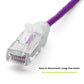TRUECABLE Cat6 Component Rated Patch Cable, Unshielded (U/UTP), 2ft, Purple, 28AWG Solid Copper, Snagless 10G High-Speed Ethernet Cable, PoE++ 4PPoE 100W, UL Listed, RoHS-3, 1 Pack