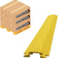 Kable Kontrol Drop Over Floor Cord Cover – 36” Inch Long 1 Channel Cable or Wire Protector – 20 Pcs Bulk Pack - Rubber Ramp for Indoor and Outdoor Use – Yellow
