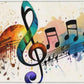 Gaming Mouse Pad, Large Non-Slip Rubber Base Mousepad, Keyboard Mouse Mat, Desk Pad with Stitched Edges, 31.5x11.8inch, Music Note