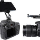 Aluminium Alloy Phone Tripod Mount, Universal Cell Phone Mount Adapter with 2 Cold Shoe Mount for Horizontal and Vertical Shooting, Compatible with iPhone, Pixel, Samsung Galaxy and All Phones