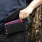 Topstache Leather Phone Holster with Belt Loop, Magnetic Closure Cell Pouch, Handmade Leather Holder for iPhone 14 Pro Max (Fits with Otterbox Case), XL, Black