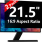 【2-Pack】 21.5 Inch Computer Privacy Screen for 16:9 Monitors with Anti-Spy Anti-Glare Filter, Blue Light Blocking & Eye Protection, Removable Anti-Scratch HD Clarity Screen Protector