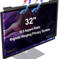 Magnetic Hanging Computer Privacy Screen 32 Inch, Removable Privacy Shield for 16:9 Widescreen Frameless Monitor, Anti Spy Anti Scratch Anti Glare Blue Light Screen Guard