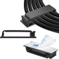 XHF 50 PCS Self Adhesive Cable Clips(L) Black,Wire Clips Cable Management Wire Organizer Cord Holder for Under Desk, Car, Wall, TV PC Ethernet Cable