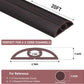 Floor Cord Cover Self Adhesive Cord Hider Floor Extension Cord Covers for Floor Power Cord Protector Cable Management Prevent Cable Trips Cable Cavity 0.32" W x 0.32" H (Dark Walnut, 20Ft)