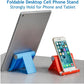 Cell Phone Stand for Desk Foldable Cell Phone Holder Desk Tablet Holder Mobile Phone Dock, Multi-Angle Universal Adjustable Tablet Dock Compatible with Most Cell Phones (Red)