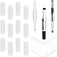 12 Pack Pen Holder for Desk, Silicone Pencil Holder with 12 Extra Adhesive Stickers, Adhesive Pen Holder & Marker Clip for Classroom Office Desk or Any Surface, Teacher Accessories Supplies (White)