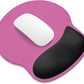 ITNRSIIET Ergonomic Mouse Pad with Wider Memory Foam Wrist Rest +17% - Curved Cushion Reduces Pressure 20%, Pain Relief, Non-Slip, Smooth, Cute Colors, 9.85 x 9 in, Black-Pink Contrast