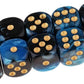 20PCS Polyhedral Dice D6 Dice 16mm Acrylic 6 Sided Dice Game Dice for RPG MTG DND Dice Table Games (Blue Black and Red Black)