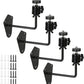 4-Pcs Camera Wall Mount Bracket, 360 Camera Mount with 1/4 Inch Thread, Metal Security Camera Mount, Camera Holder for Surveillance Cameras, Solar Panels, Lights