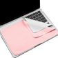 2 Pack Microfiber Liner Cleaning Cloth 13" with Screen Keyboard Imprint Protection, Laptop Keyboard Protector Compatible with MacBook Pro/AIR 13" and MacBook Pro 14"-(Grey+Pink)
