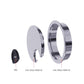 2 Pack Desk Grommet 2 Inch 50mm, Zinc Alloy Computer Desk Wire Hole Cover, Office Desktop Cord Cable Hole Metal Ring, Silver Tone
