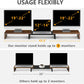 TAVR Dual Monitor Stand Riser, Computer Monitor Stands for 2 Monitors, Extra Long Multifunctional Desktop Organizer Riser for Computer, Laptop, PC, Printer, TV, Max 43.3" Length, Rustic Brown
