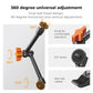 K&F CONCEPT 9.8" Magic Arm Clamp Kit with 1/4" & 3/8" Thread Screw 360° Ball Heads Articulating Magic Arm Camera Mount for Monitor, Flash, LED Light, Microphone, Camera Cage, Action Camera