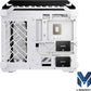 MegaPC Mino Open-Frame ATX Gaming Case – Industrial Design, Tempered Glass Panels, High Airflow, ARGB Lighting, USB-C Port (Black/White/Print Stream, with Fans Only)