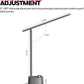 Honeywell HWT-H01 LED Desk Lamp Stepless Dimmable Table Lamp with USB A+C Dual Charging Port Eye-Caring Foldable Desk Light with 3 Color Modes for Home Office Bedroom Reading Study Sunturalux (Gray)