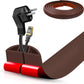 Floor Cord Cover Self Adhesive Cord Hider,10FT Cable Management, Extension Strip Protector for Wires, Prevent Cable Trips for Offices, Gyms, Exhibitions Cavity:0.51"(W) x 0.3"(H) Coffee