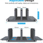 OMOTON [Updated Dock Version] Vertical Laptop Stand, Double Desktop Stand Holder with Adjustable Dock (Up to 17.3 inch), Fits All MacBok/Surface/Samsung/HP/Dell/Chrome Book (Grey)