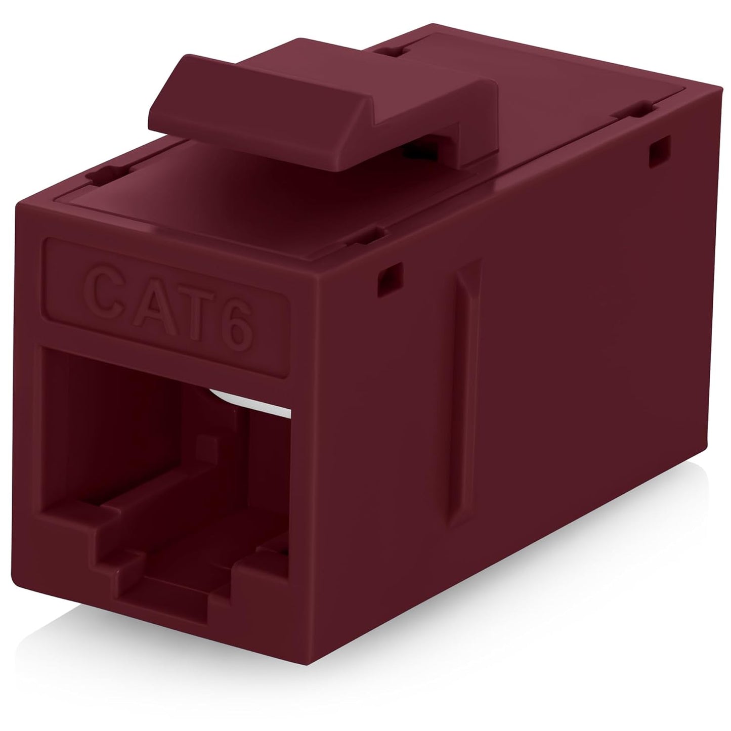 Everest RJ45 CAT6 Keystone Coupler in Red (48-Pack) - RJ45 Coupler - Cat6 Keystone Jacks