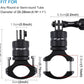 PULUZ Bike Camera Handlebar Mount for Gopro Hero 12/11/10/9/8/7/6 Bike Motorcycle Mount Clip, 360 Degree Rotation Aluminum Bicycle Bracket for DJI OSMO Action&Xiaoyi Camera