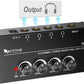 Fifine Headphone Amplifier 4 Channels Metal Stereo Audio Amplifier,Mini Earphone Splitter with Power Adapter-4x Quarter Inch Balanced TRS Headphones Output and TRS Audio Input for Sound Mixer-N6