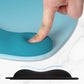 ITNRSIIET Ergonomic Mouse Pad, Cushioned Gel Wrist Rest, Non-Slip Base, Smooth Surface, Compatible with All Mice for Office & Gaming, Desk Accessory, 9.5 x 8.2 inch, Ombre Blue Gradient