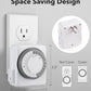 HBN Outlet Timer for Electrical Outlets Indoor, 24 Hour Mechanical Light Timers for Lamps, Dual 3-Prong Plug-in Outlets, 15-Minute Intervals, Heavy Duty Daily Cycle, 1 Pack