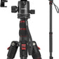 SmallRig Camera Tripod, 71" Foldable Aluminum Tripod/Monopod, 360°Ball Head Detachable, Payload 33lb, Adjustable Height from 16" to 71" for Camera, Phone
