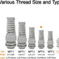 LeMotech 10Pcs NPT 3/8" IP68 Waterproof Cable Gland Flex Spiral Strain Relief Grey Nylon Joint with Gaskets for 5-10mm Wire Thread