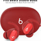 AhaStyle 3 Pairs Beats Studio Buds Ear Hooks Anti-Slip Ear Covers Silicone Accessories【Not Fit in The Charging Case】 Compatiable with New Beats Studio Buds 2021 (Red)