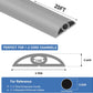 Floor Cord Cover Self Adhesive Cord Hider Floor Extension Cord Covers for Floor Power Cord Protector Cable Management Prevent Cable Trips Cable Cavity 0.32" W x 0.32" H (Grey, 20Ft)