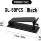 Adhesive Cable Clips Holder, Outdoor Light Clips, Black Cord Wire Clips, Sturdy Nylon Cord Wall Finisher Wire Clamp for Home, Car, Office Desk Wire Management (Black, XL-80 PCS)