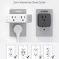 TROND Outlet Extender Surge Protector - Multi Plug Wall Outlet with 4 Grounded Sockets, 3 Way Angled Plug Adapter, 900J, Electrical Wall Splitter for Home Office Travel Dorm Room, White