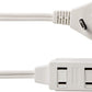 Amazon Basics 6 foot 2-Prong Indoor Rectangle Extension Cord Power Strip - Flat Plug - 13 Amps, 1625 Watts, 125 VAC - 2-Pack, White