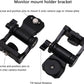 Monitor Mount Holder Bracket, 360 Tilt Swivel Rotation for Atomos SmallHD Camera Video Monitor, Teradek Wireless Transmission Motor Microphone, 3/8" 1/4" Black