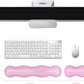 Gel Keyboard and Mouse Wrist Rest, Cute Wrist Support and Arm Support Keyboard Rest for Keyboard and Mouse Typing Pain Relief，Suitable for Office/Computer/Laptop/Gaming (Transparent Pink Set)