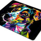 Square Mouse Pad Colorful Dog Portrait-5,Gaming Mouse Pads for Desk,Soft Computer Waterproof Non-Slip Mouse Mat